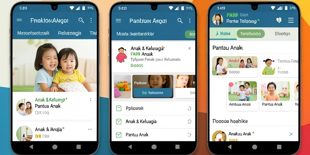 Tampilan antarmuka aplikasi FA99 untuk memantau anak dengan mudah.