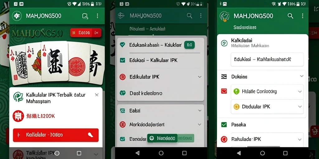 Antarmuka sederhana dan fungsional Kalkulator IPK MAHJONG500.