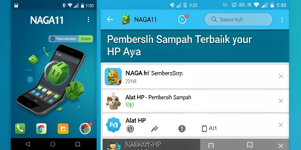 Antarmuka pengguna NAGA11 yang bersih dan sederhana untuk Pembersih Sampah.