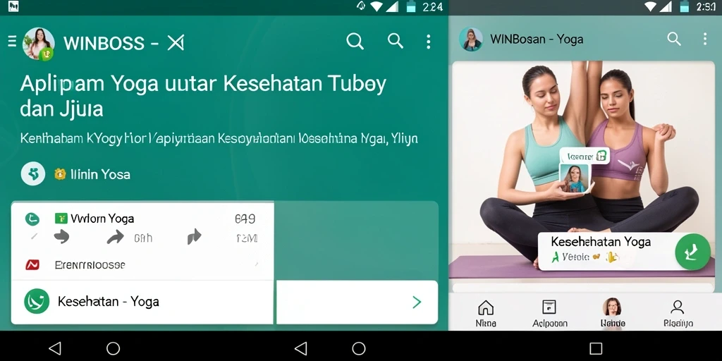 Antarmuka aplikasi WINBOSS untuk sesi Yoga yang interaktif dan menarik.